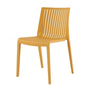 7203B Milos Outdoor Slatted Back Restaurant Hotel Hospitality Commercial Resin Durable Side Chair